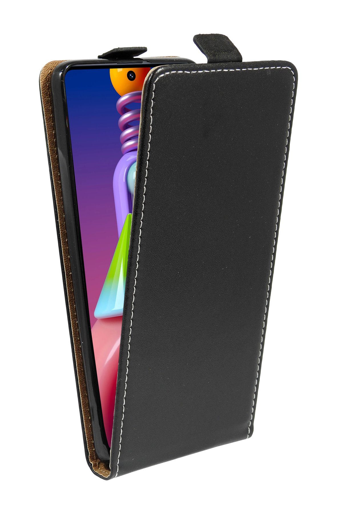 cofi1453 Handyhülle »cofi1453® Flip Case kompatibel mit Samsung Galaxy«,  Kunstleder Schutzhülle Handy Wallet Case Cover mit Kartenfächern,  Standfunktion Schwarz