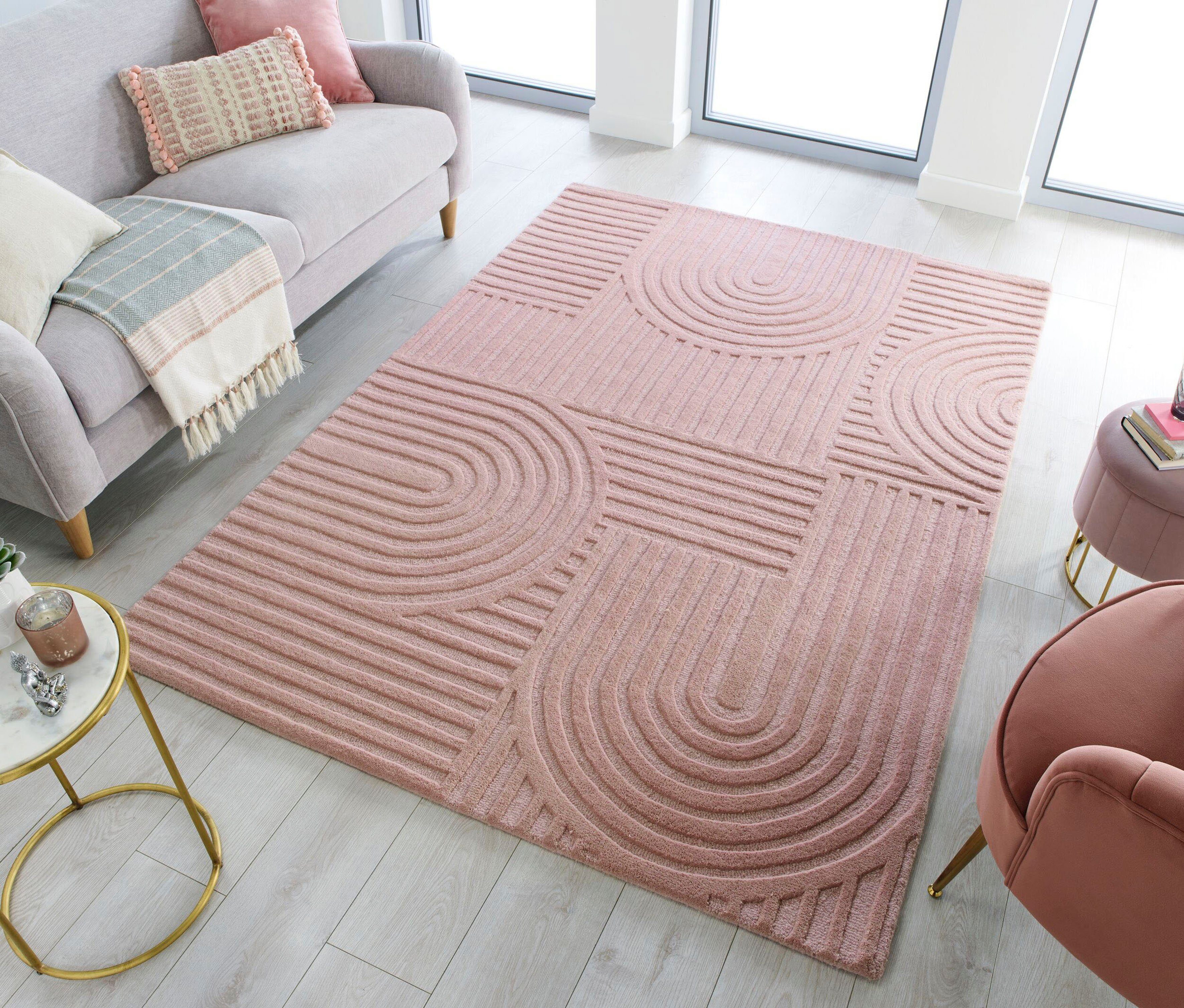 FLAIR RUGS Wollteppich Zen Garden, Höhe: günstig online kaufen