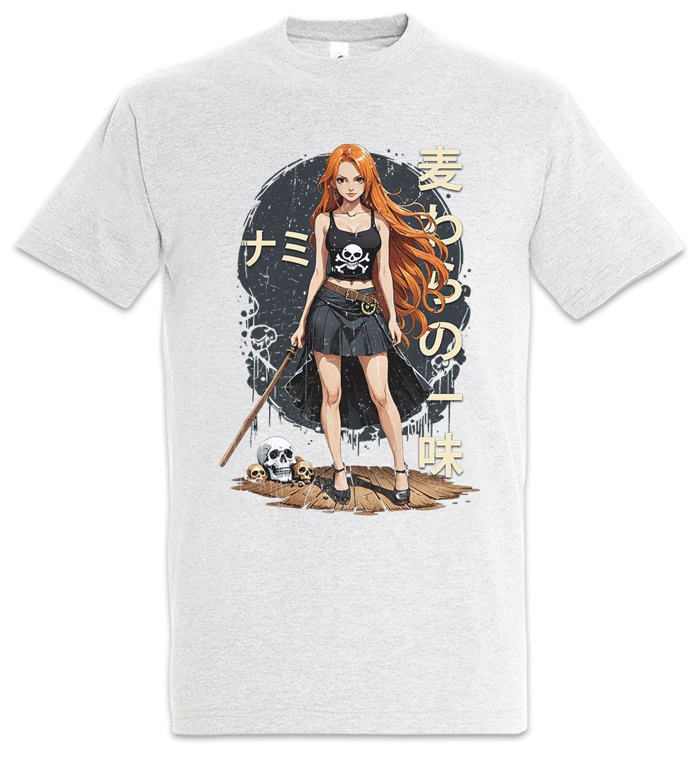 Urban Backwoods Print-Shirt Anime Nami Herren T-Shirt One Pirate Adventure Anime Piece D Luffy (1-tlg) Treasure Pirates Series Serie