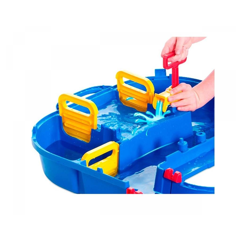 Aquaplay Wasserspieltisch Super Set, Wasserbahn mit Kran, Schleuse, Handpumpe und Boot