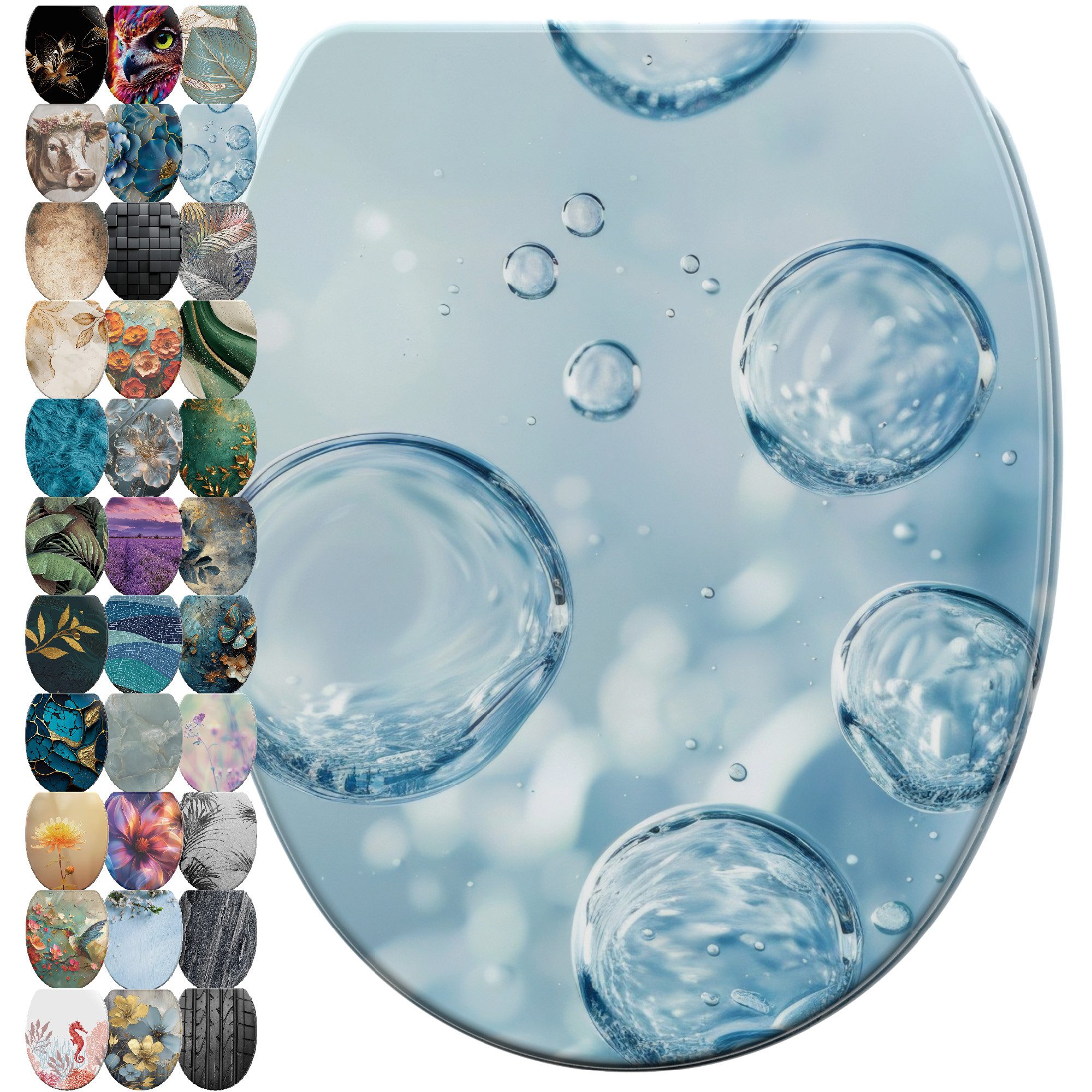 Sanilo WC-Sitz mit Absenkautomatik & Top Fix in vielen Designs, hochwertig, abnehmbar, leichte Montage von oben, mit Schraubenzieher