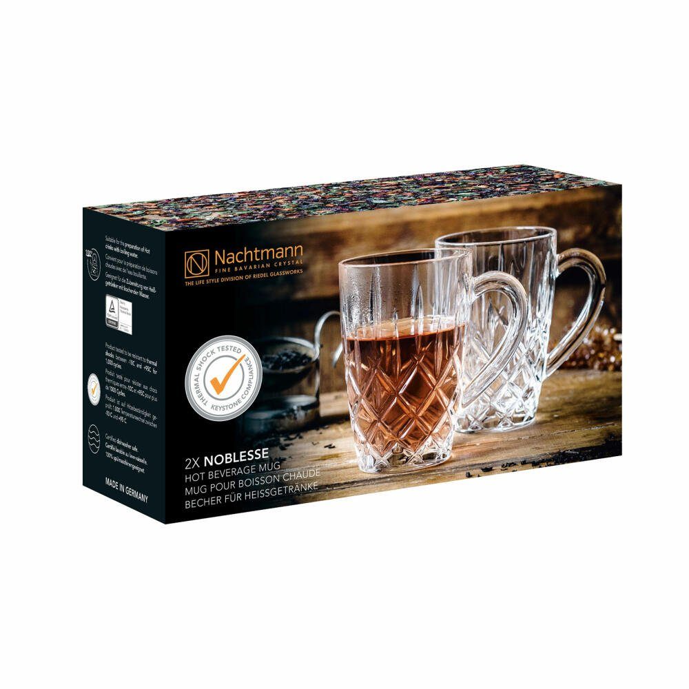 Nachtmann Teeglas Teebecher Set Noblesse 2-tlg., 2-tlg., Kristallglas