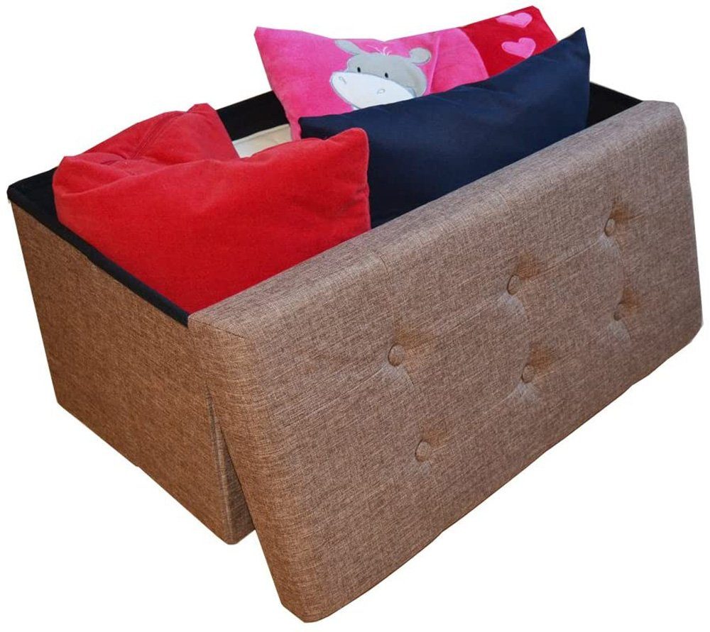 style home Sitzhocker Sitzbank mit Stauraum faltbare Füßbank (Sitztruhe aus günstig online kaufen