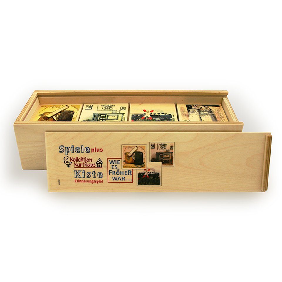 Kollektion Karthaus Spiel Memory aus Holz I Handgefertigt I Nostalgie-Motive - Wie es früher war, Memory - Gedächtnisspiel, Handgefertigt aus Holz zu 100% in Deutschland