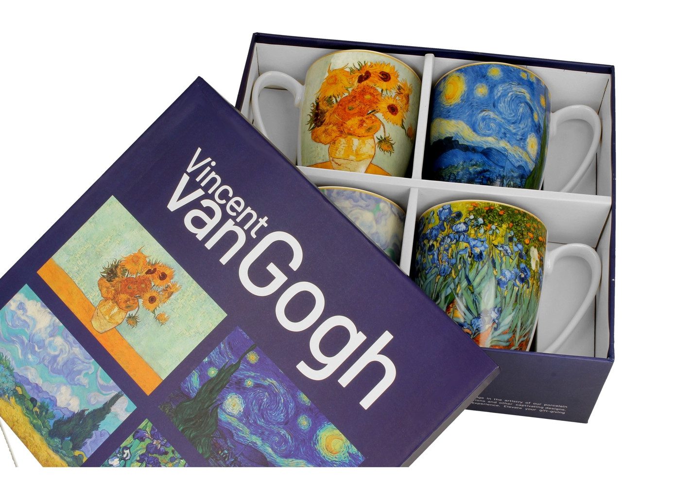 Duo-Gift Tasse Van Gogh 4er Set Tassen im Geschenkkarton Porzellan 0,36 L, 1-tlg.