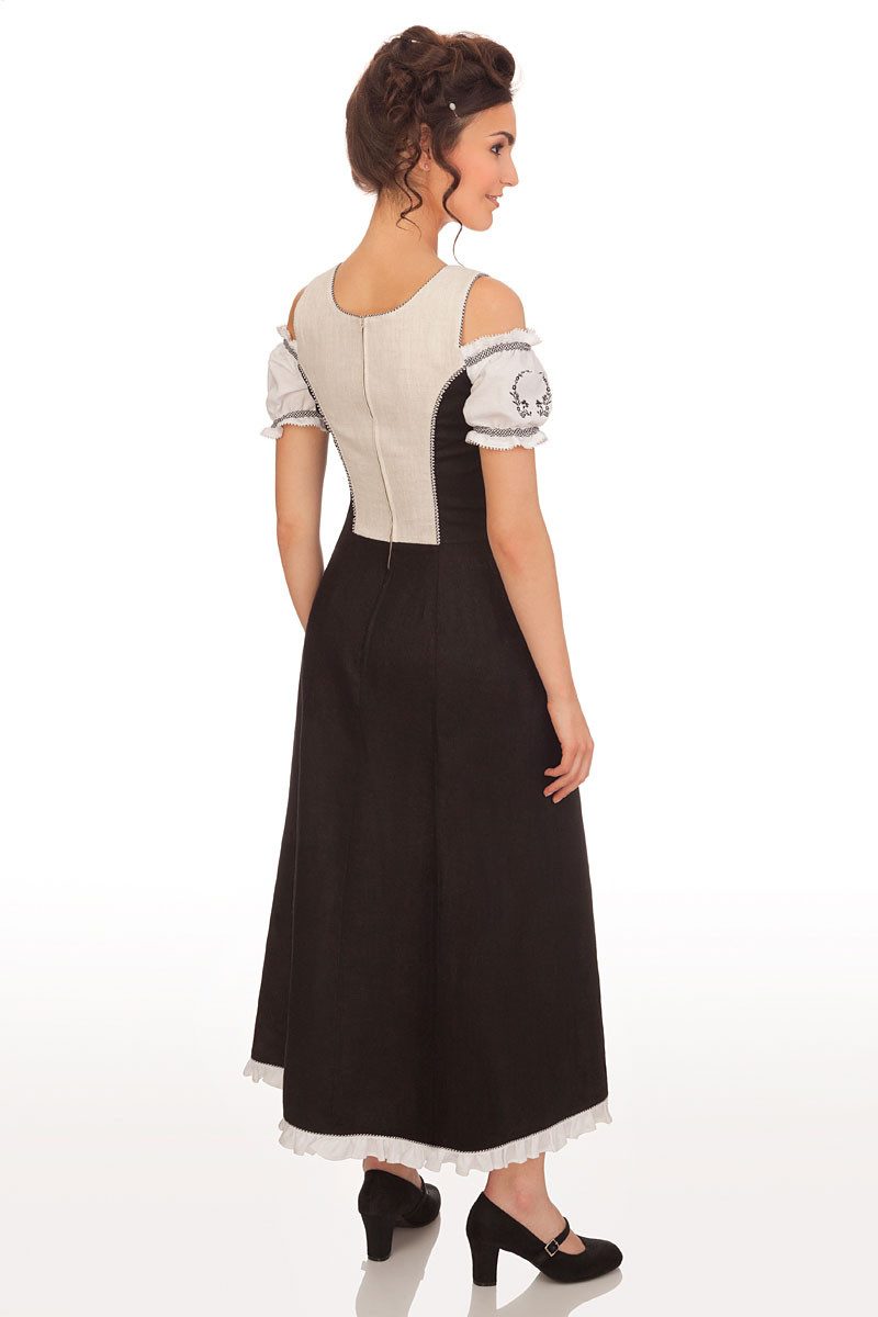 Spieth & Wensky Dirndl Landhauskleid - ASMARA - schwarz, natur – Bild 5 von 5