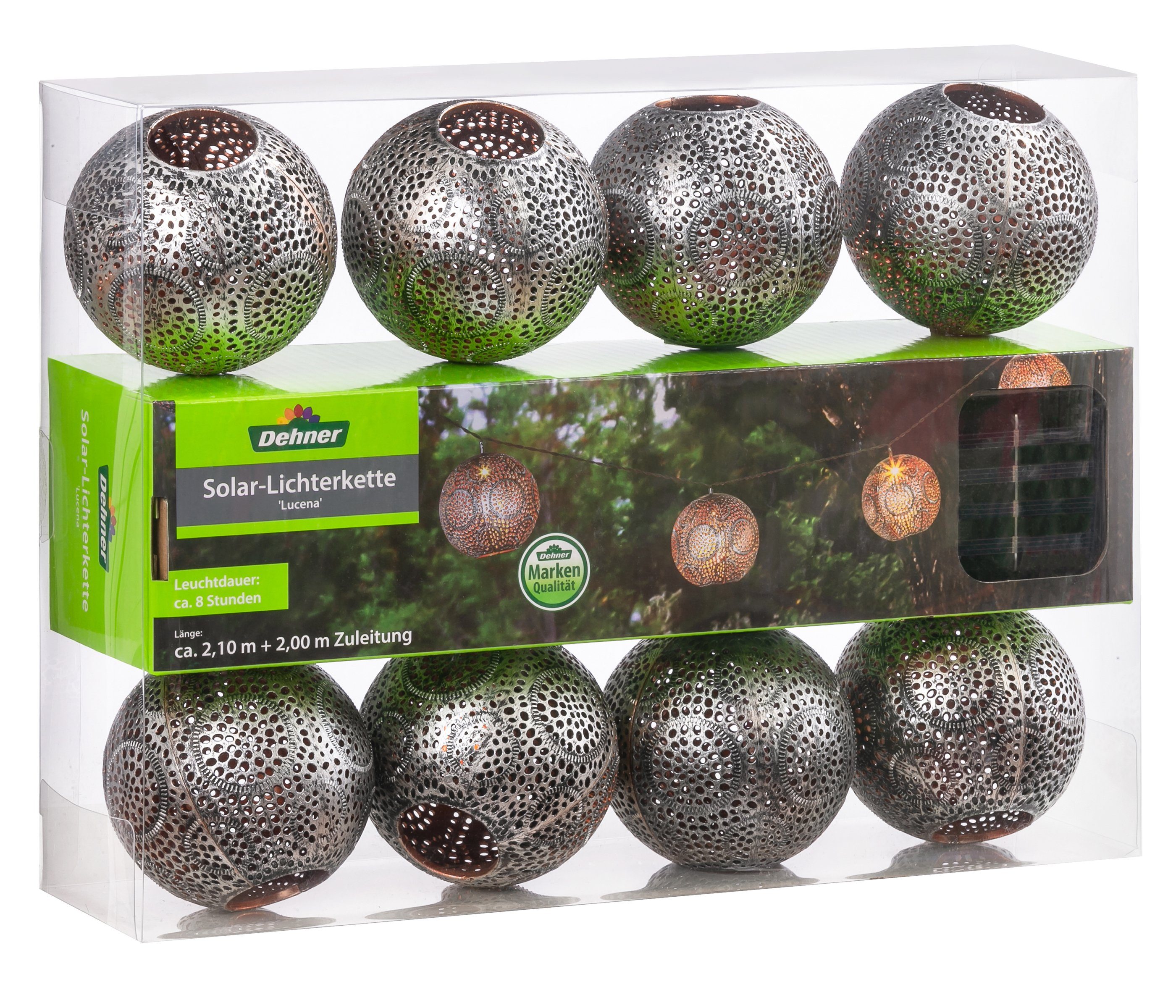 Dehner LED Solarleuchte Lichterkette Lucena, 8 günstig online kaufen
