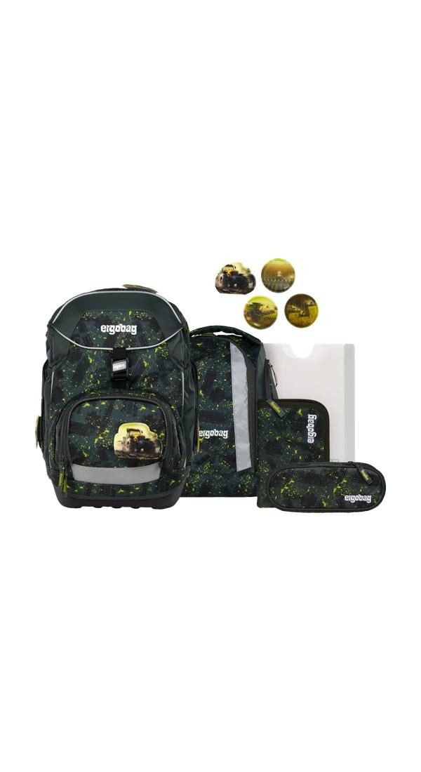 ergobag Schulranzen pack Set (6-tlg., 6-teiliges Set), größenverstellbares Rückensystem