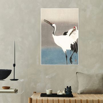 Posterlounge Poster Ohara Koson, Reiherpaar am Ufer des Flusses, Malerei
