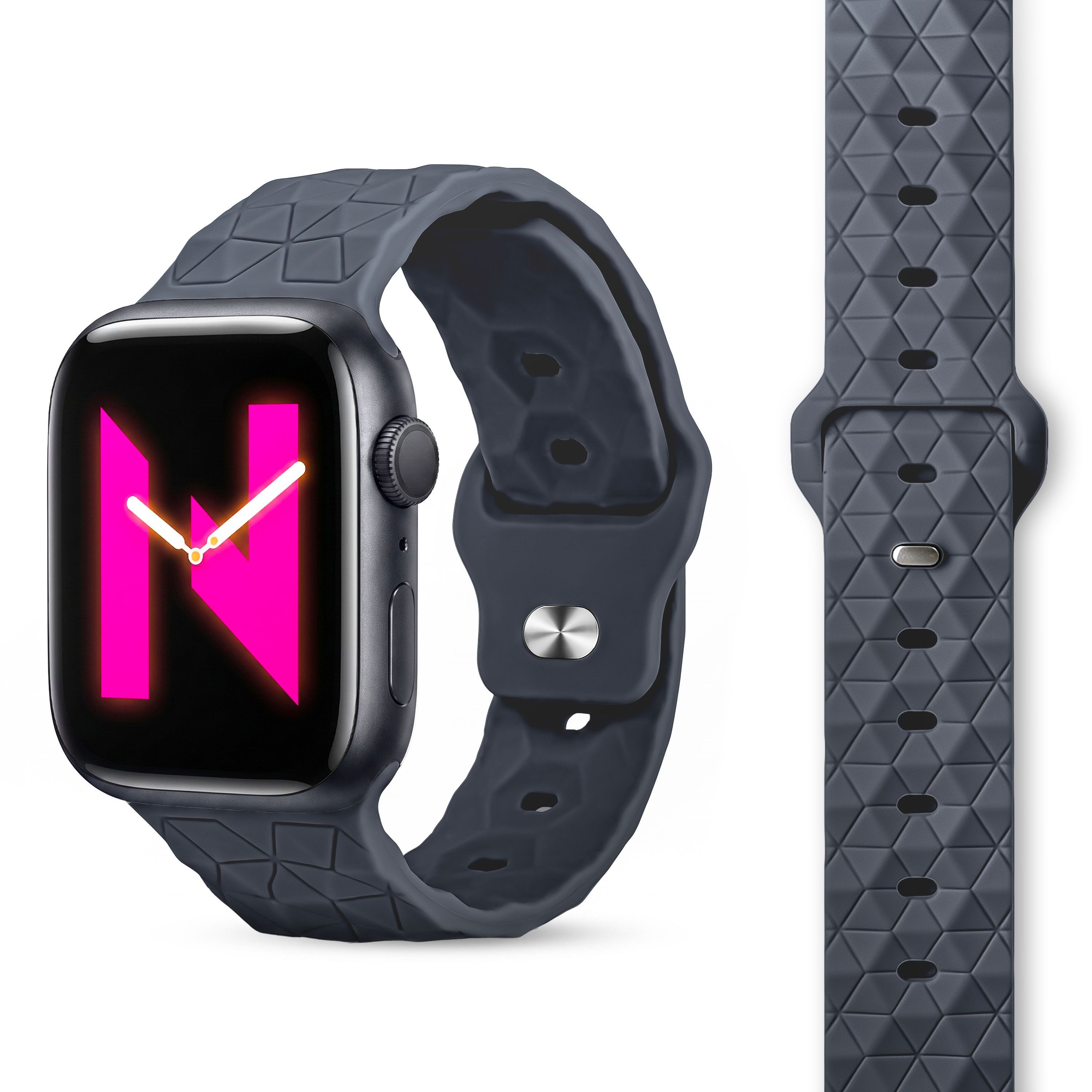 Nalia Smartwatch-Armband Apple Watch 38mm/40/41/42(Serie 10/11), Magnetisches Silikon Ersatzband / für Sport Fitness Uhr / Wasserfest