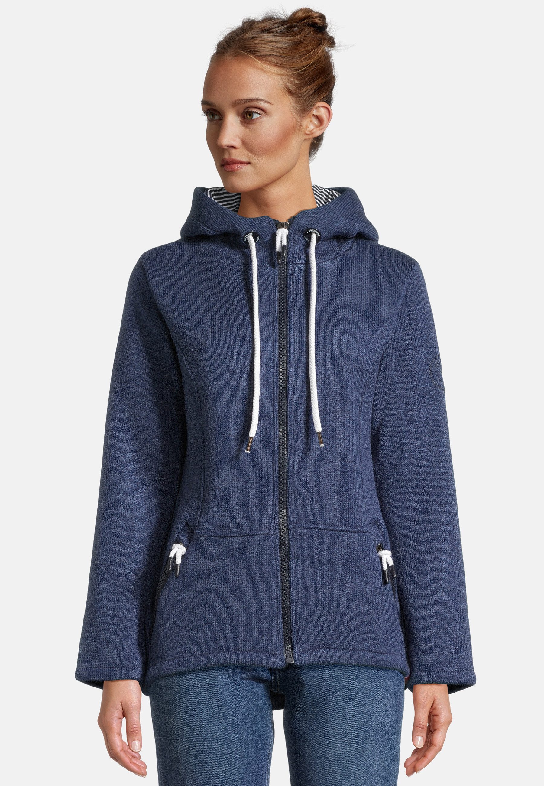 salzhaut Fleecejacke EMILIA Damen Tailliert salzhaut – nordisch frisch, lässig und frech für jeden Tag!