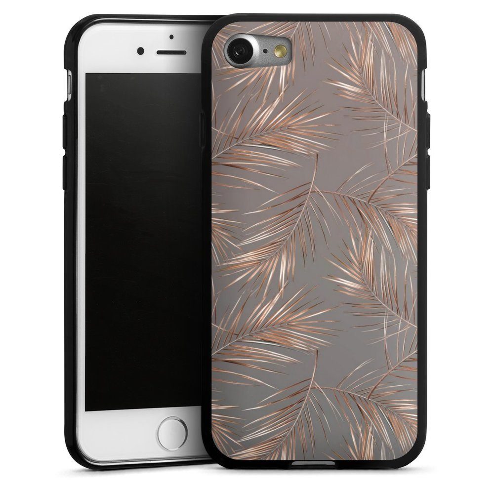 DeinDesign Handyhülle Gold & Kupfer Muster Palme Palmneedles, Apple iPhone 7  Silikon Hülle Bumper Case Handy Schutzhülle