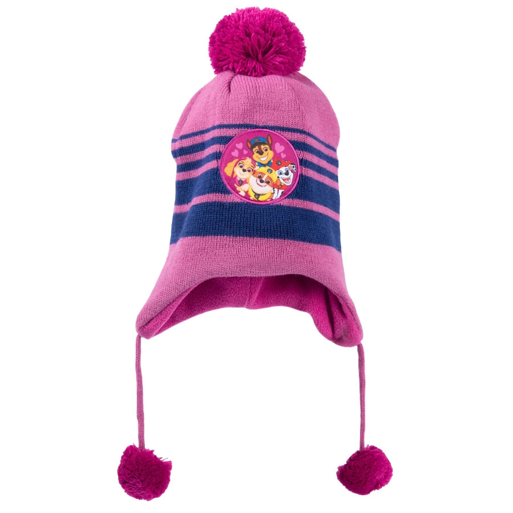 PAW PATROL Bommelmütze Mädchen Wintermütze One Size weiche Mütze für Alltag und Freizeit