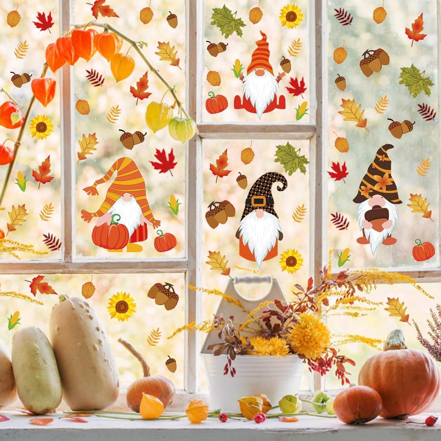 LuxusKollektion Fensterbild 8 Blatt Herbst Fensterbilder für Thanksgiving – Bild 4 von 5