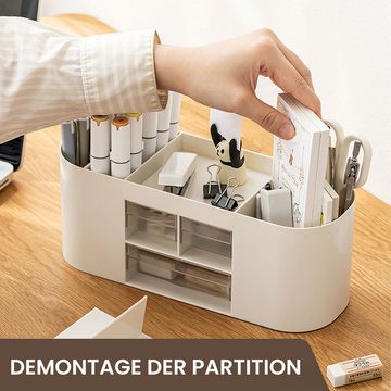 Daisred Aufbewahrungsbox Schreibtisch Organizer Aesthetic, Doppelschicht Desk Storage Boxes (1 St)