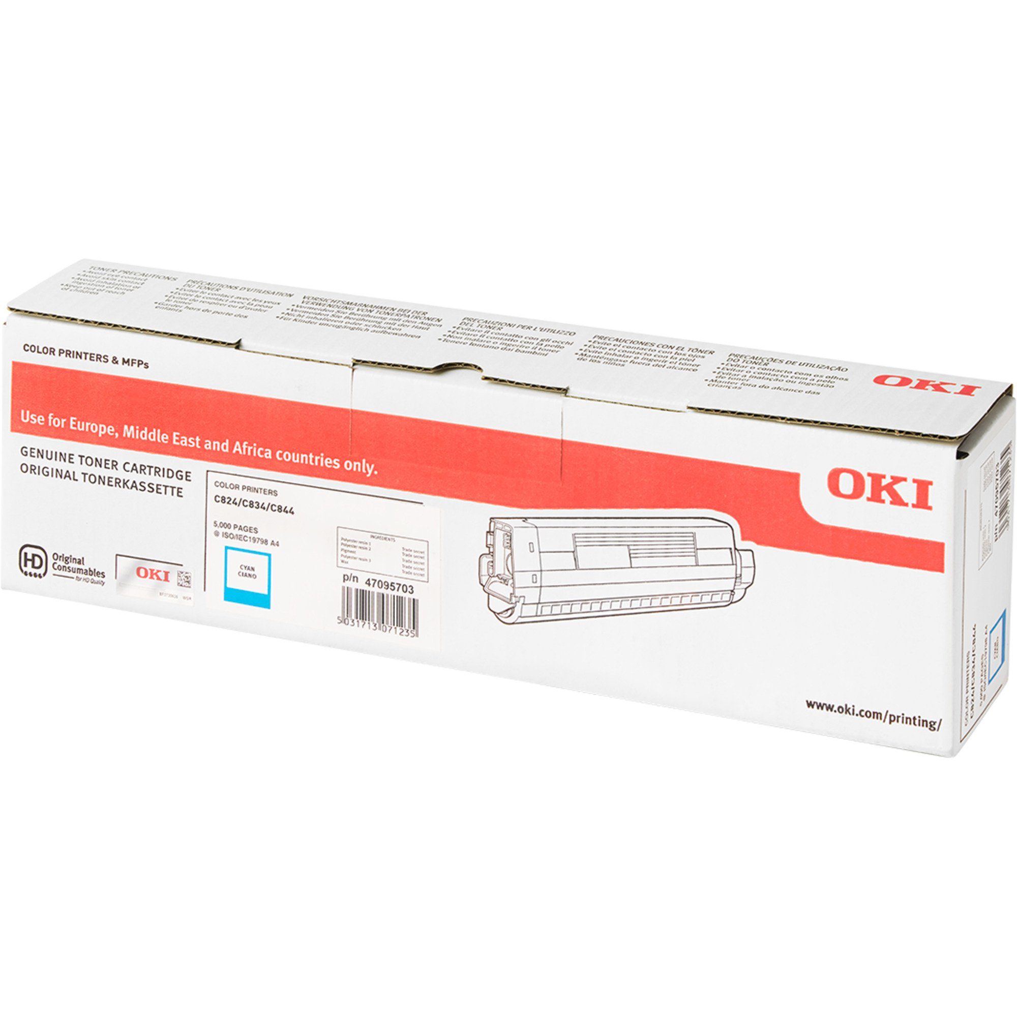 OKI Tonerkartusche OKI Toner cyan 47095703