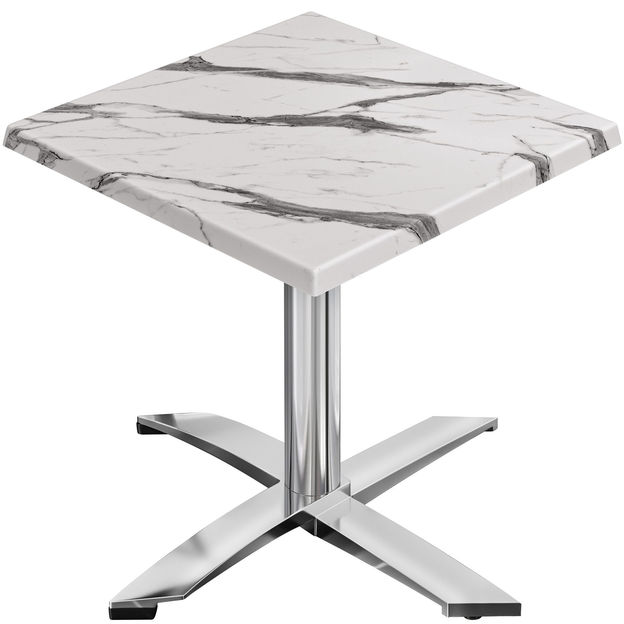 Weiß Marmor | Edelstahl | Weiß Marmor