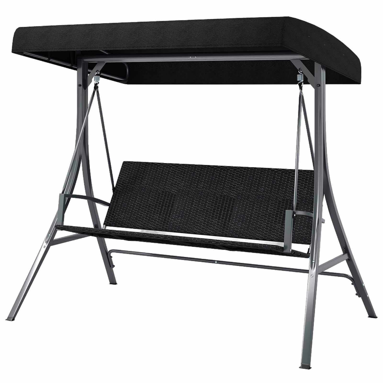 COSTWAY Hollywoodschaukel, 3-Sitzer, Gartenschaukel mit Ständer, 450 kg