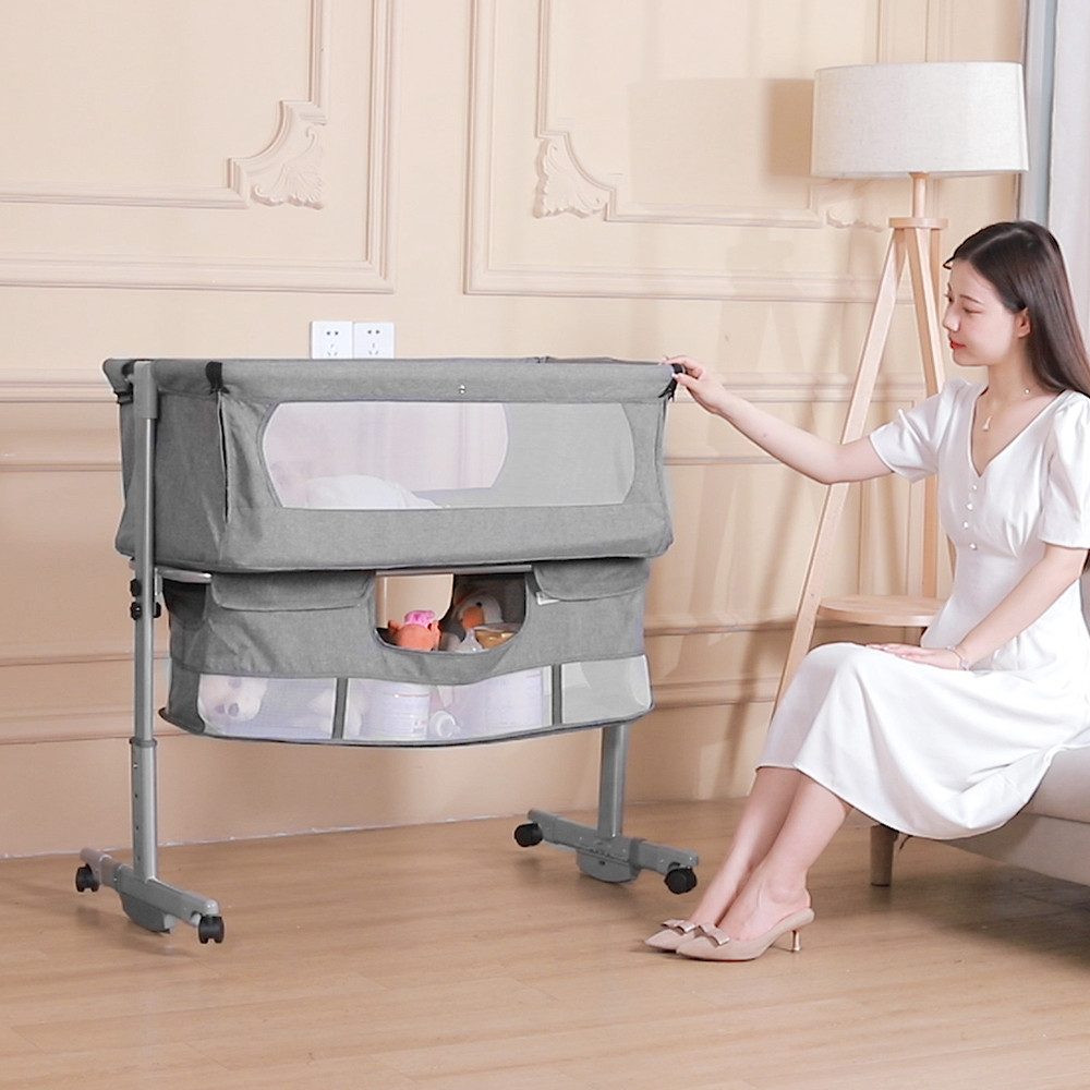 JEOBEST Baby-Reisebett 3 in 1 Babybett und Babywiege, Beistellbett Höhenver günstig online kaufen