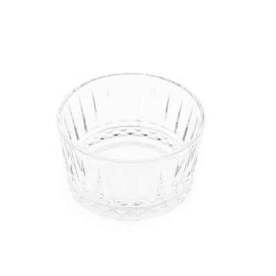 Almina Schale Elisa 6 Teiliges Glasschalen-Set mit Riffle Design 280 ml Transparent, Glas, (6-tlg)