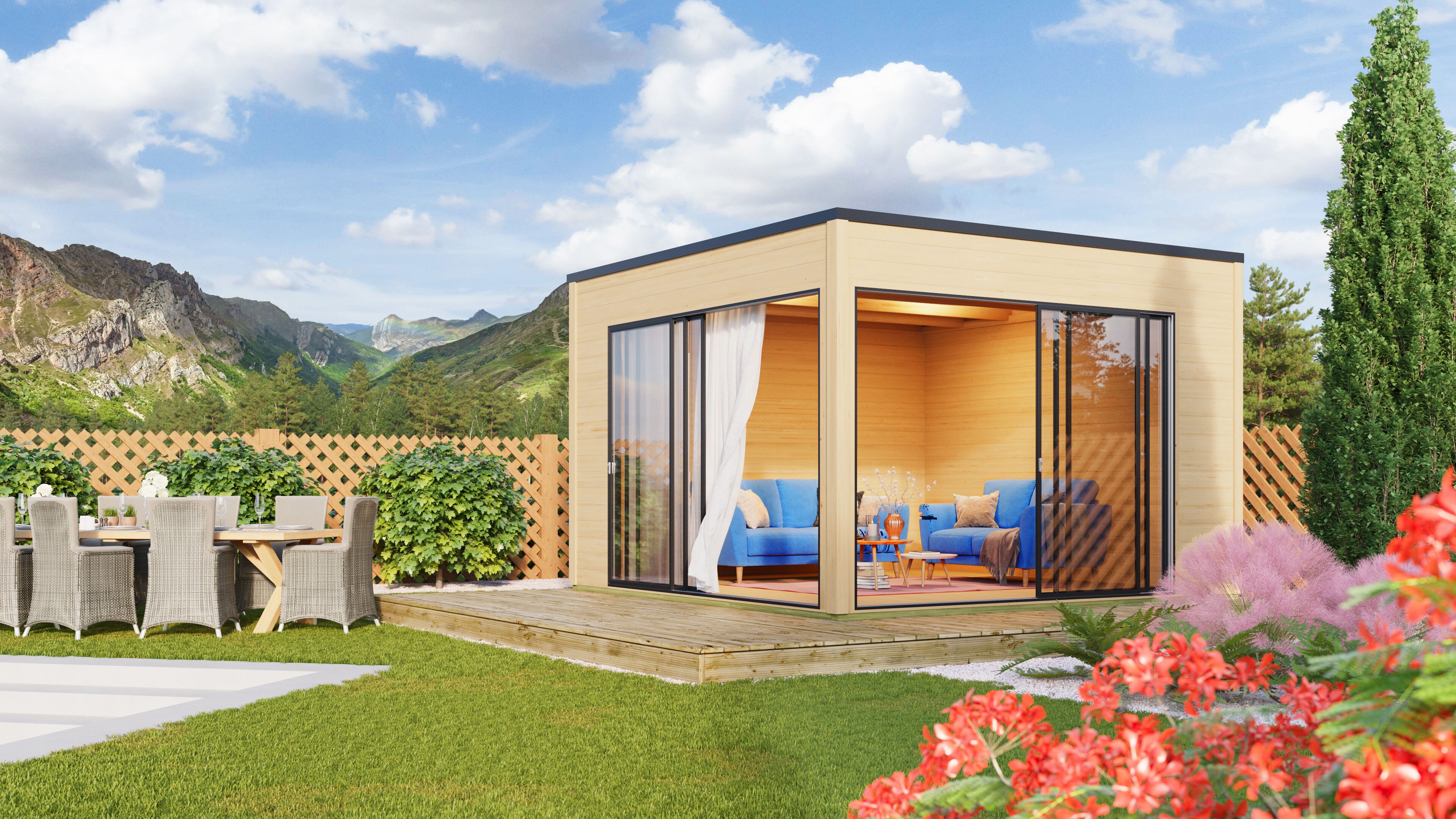 Gartenhaus Q-BIC Alu 70 B