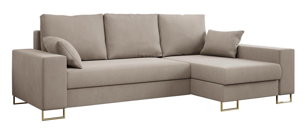 MKS Letto Wohnlandschaft DORIAN, L-Form MÖBEL Couch, Ecksofa, Ecksofa Beige Modern