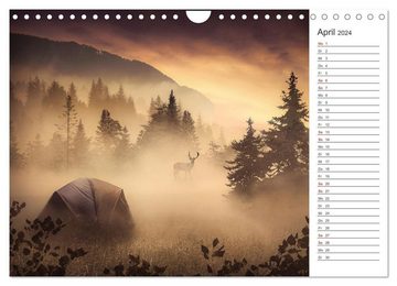 CALVENDO Wandkalender Kurze Auszeit (Wandkalender 2024 DIN A4 quer), CALVENDO Monatskalender