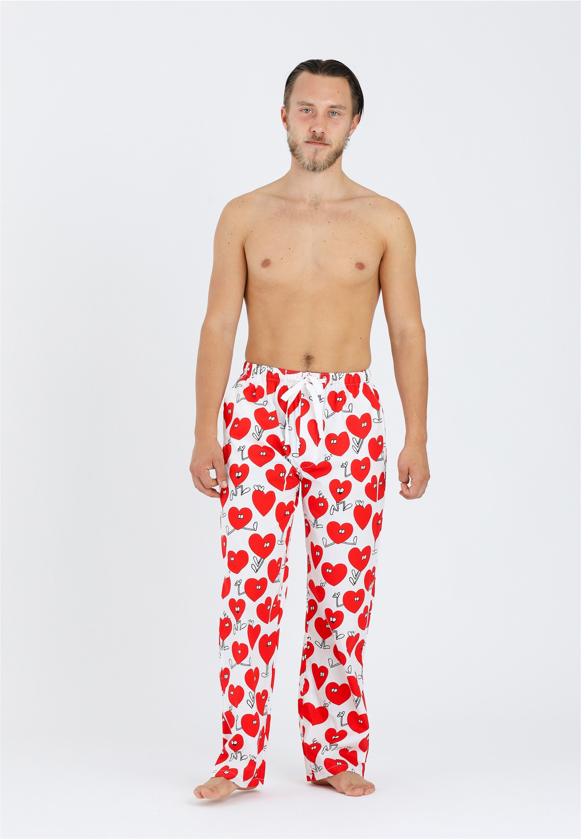 Lousy Livin Stoffhose Pants Valentines mit Herz Print