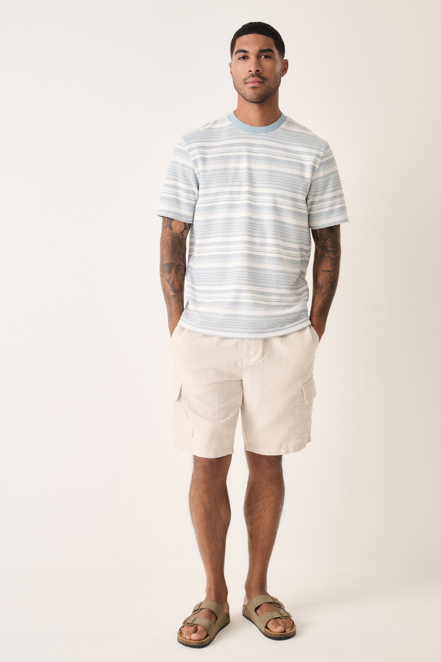 Next T-Shirt Gestreiftes T-Shirt aus 100 % Baumwolle (1-tlg)