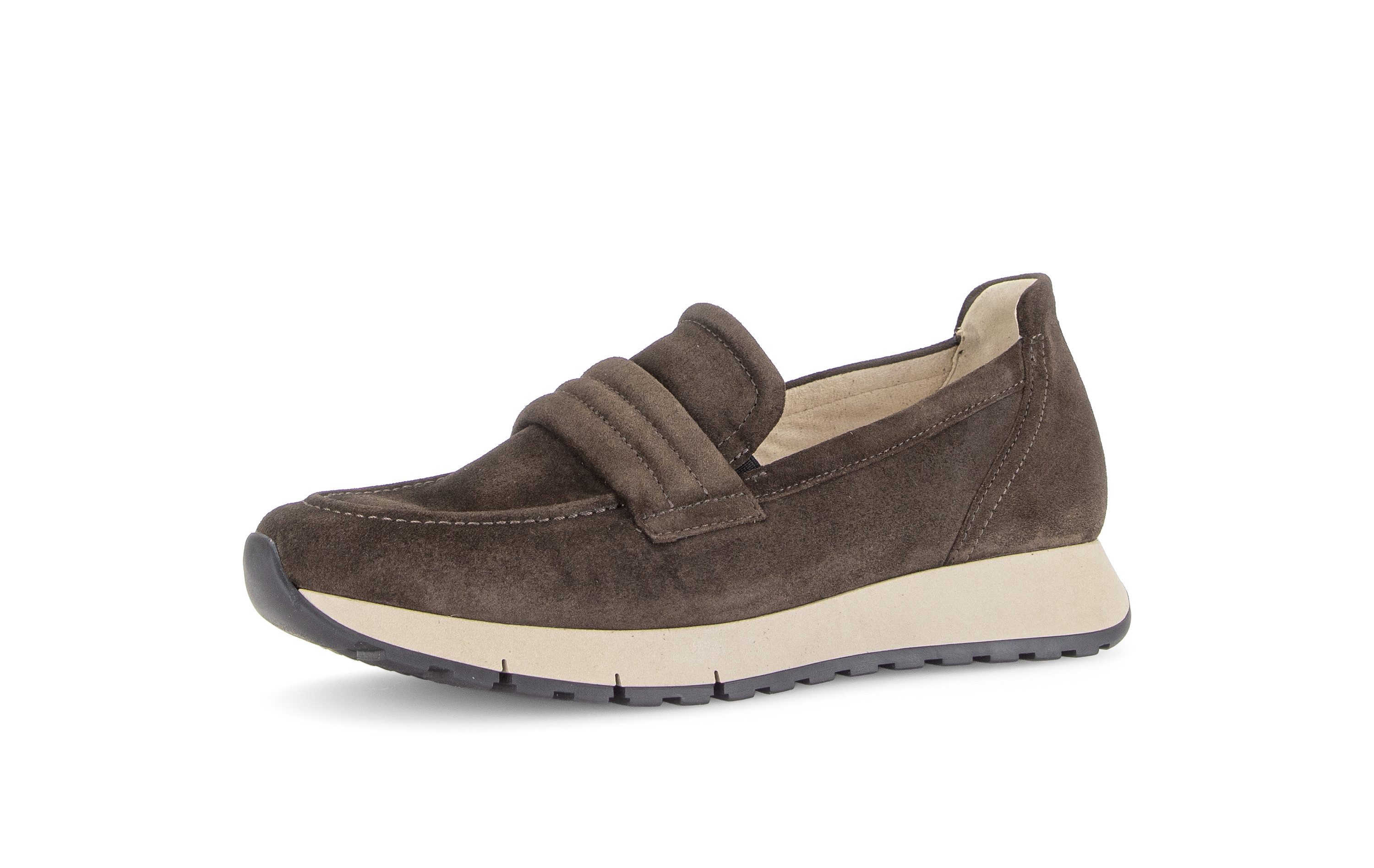 Gabor Slip-On Sneaker Keilabsatz, Slipper mit modischem Zierriegel, G-Weite (weit)