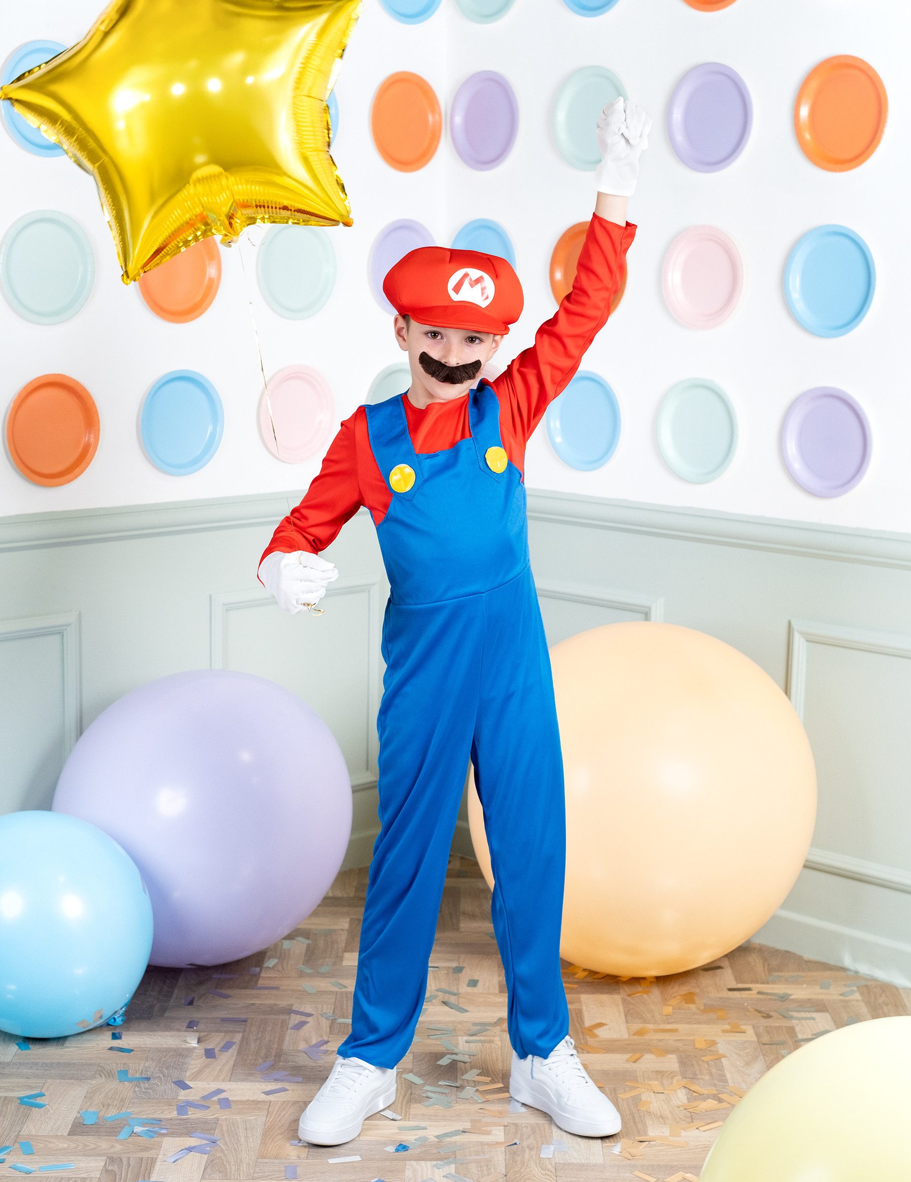 Disguise Kostüm Mario Kinderkostüm Super Mario Videospiel rot-blau
