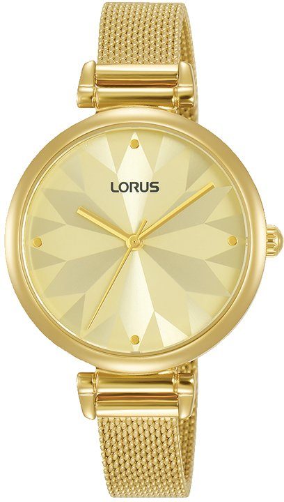 LORUS Quarzuhr RG208TX9, Edelstahlgehäuse, goldfarben IP-beschichtet, Ø ca.  32 mm