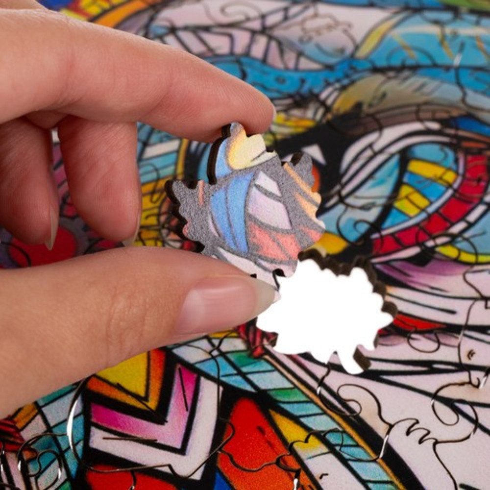 KRUZZEL Puzzle Holzpuzzle Kinder, 170 Puzzleteile, mit glatten Kanten