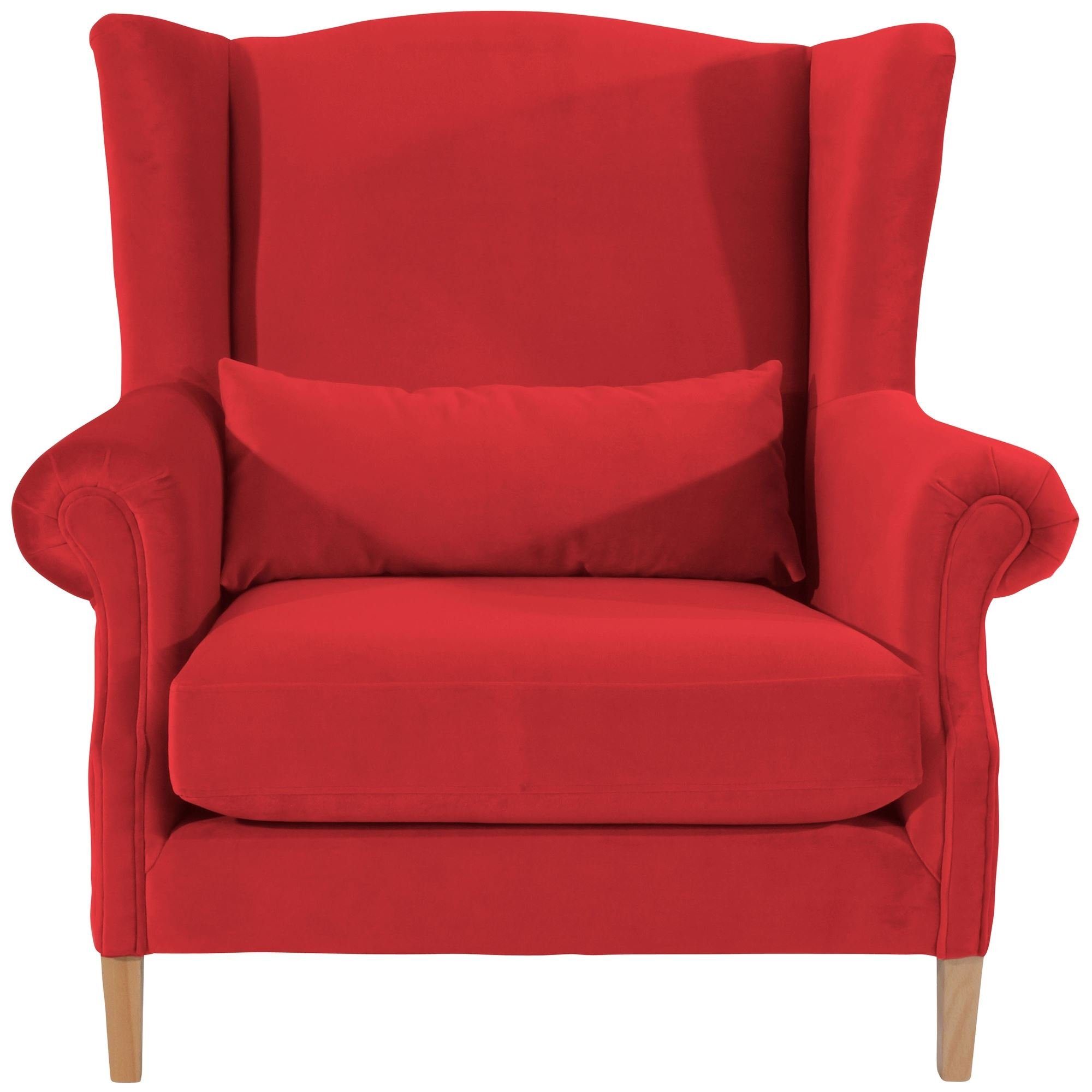 / Samtvelours Bezug 21705 Kostenlosem Versand, Big-Sessel Kantha Sitz hochwertig (Sparpreis natur 1-St), rot inkl. aufm 58 Buche Kessel XXL-Sessel verarbeitet,bequemer