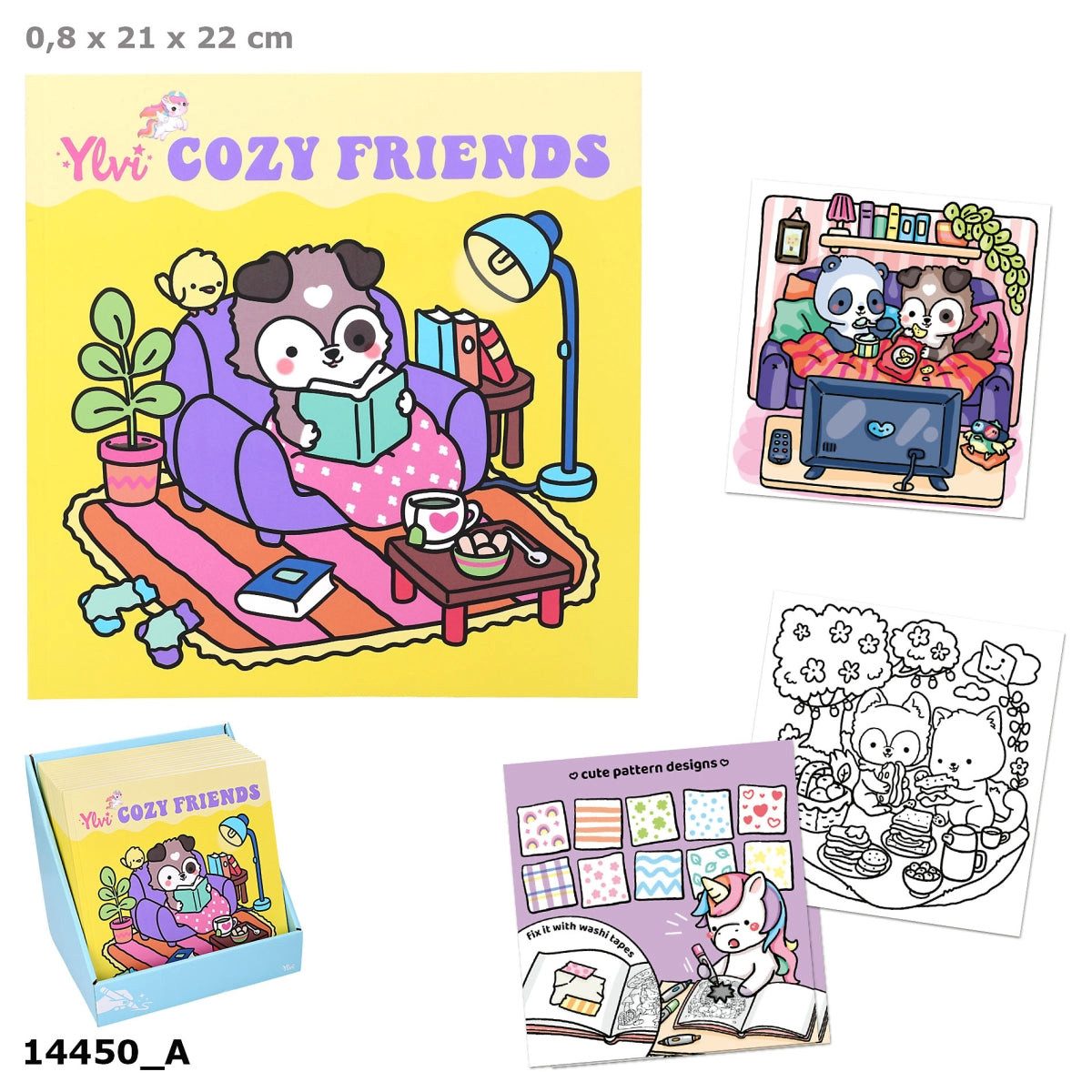 Depesche Malbuch Ylvi COZY Friends Malbuch 64 Seiten, DEPESCHE Kawaii