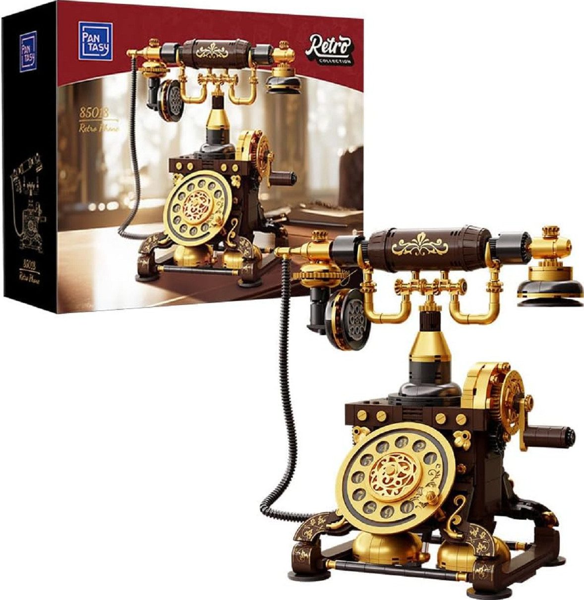 Pantasy Pantasy 85018 Retro Telefon 766 Teile Konstruktions-Spielset, (766 St)