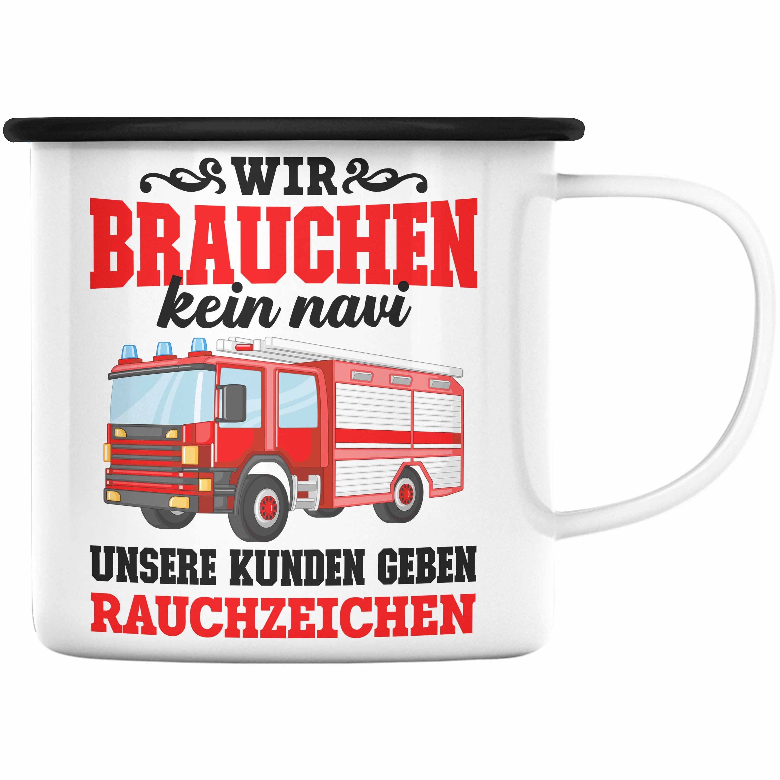 Trendation Thermotasse Trendation - Feuerwehr Emaille Tasse Geschenk Feuerwehrgeschenkartikel