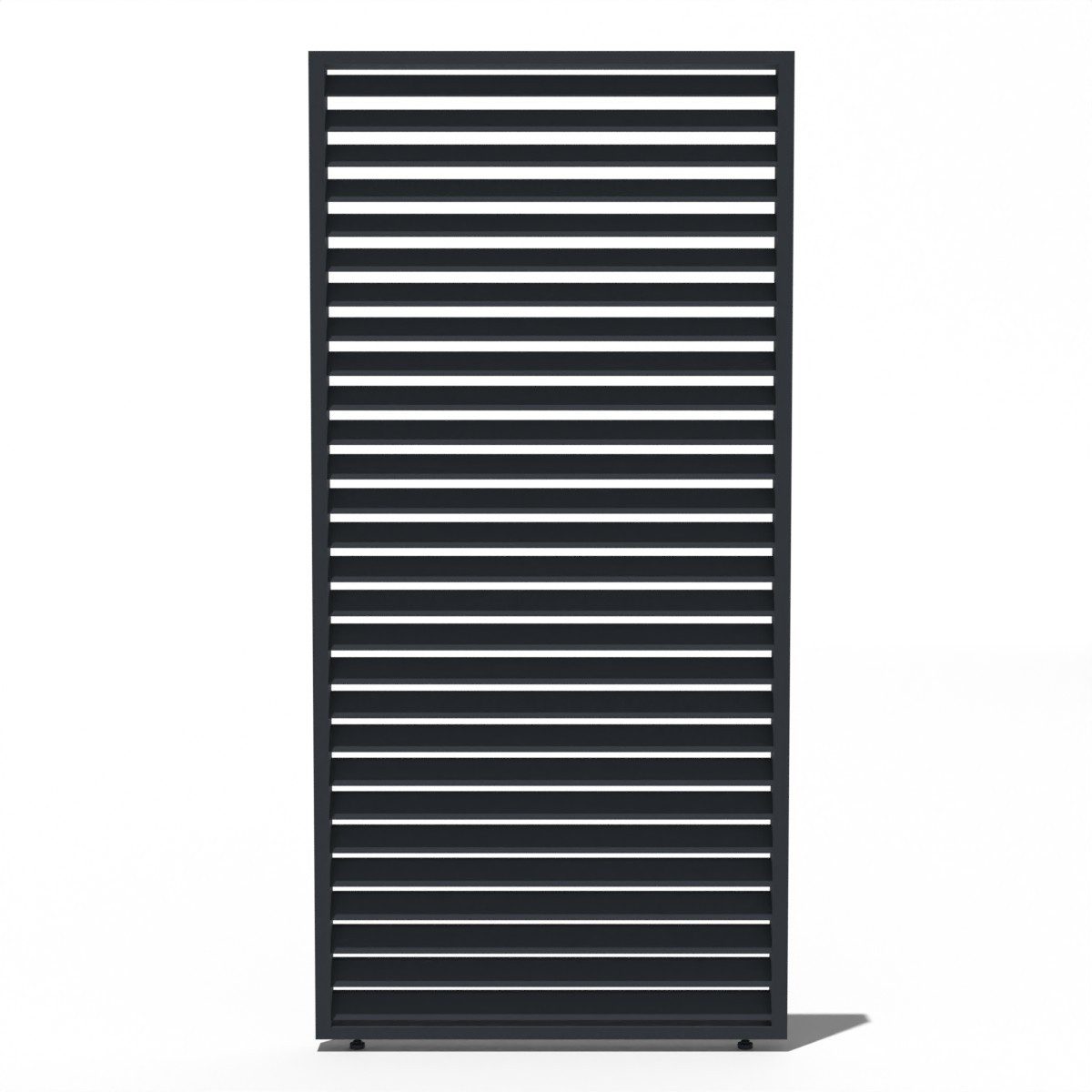 Weide Pavillonseitenteil Horizontale Lamellenwand für Pergola aus Aluminium 3 Maße Anthrazit, 93x234 cm, Seitenteil