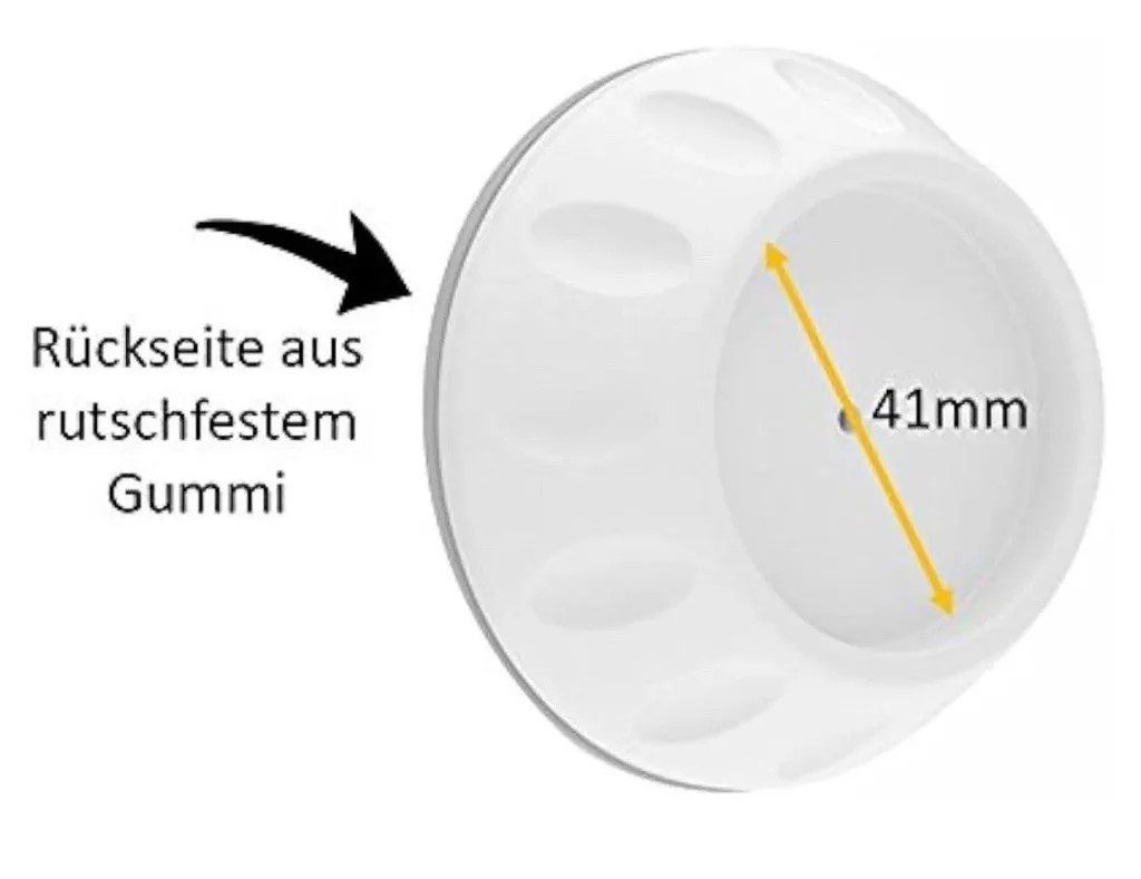 GiglioCollection Türschutzgitter Wandschutz 4er Set Für Kindergitter & Hundegitter Kein Bohren (4 St), Weiss grau, Kunststoff, 4cm Durchmesser