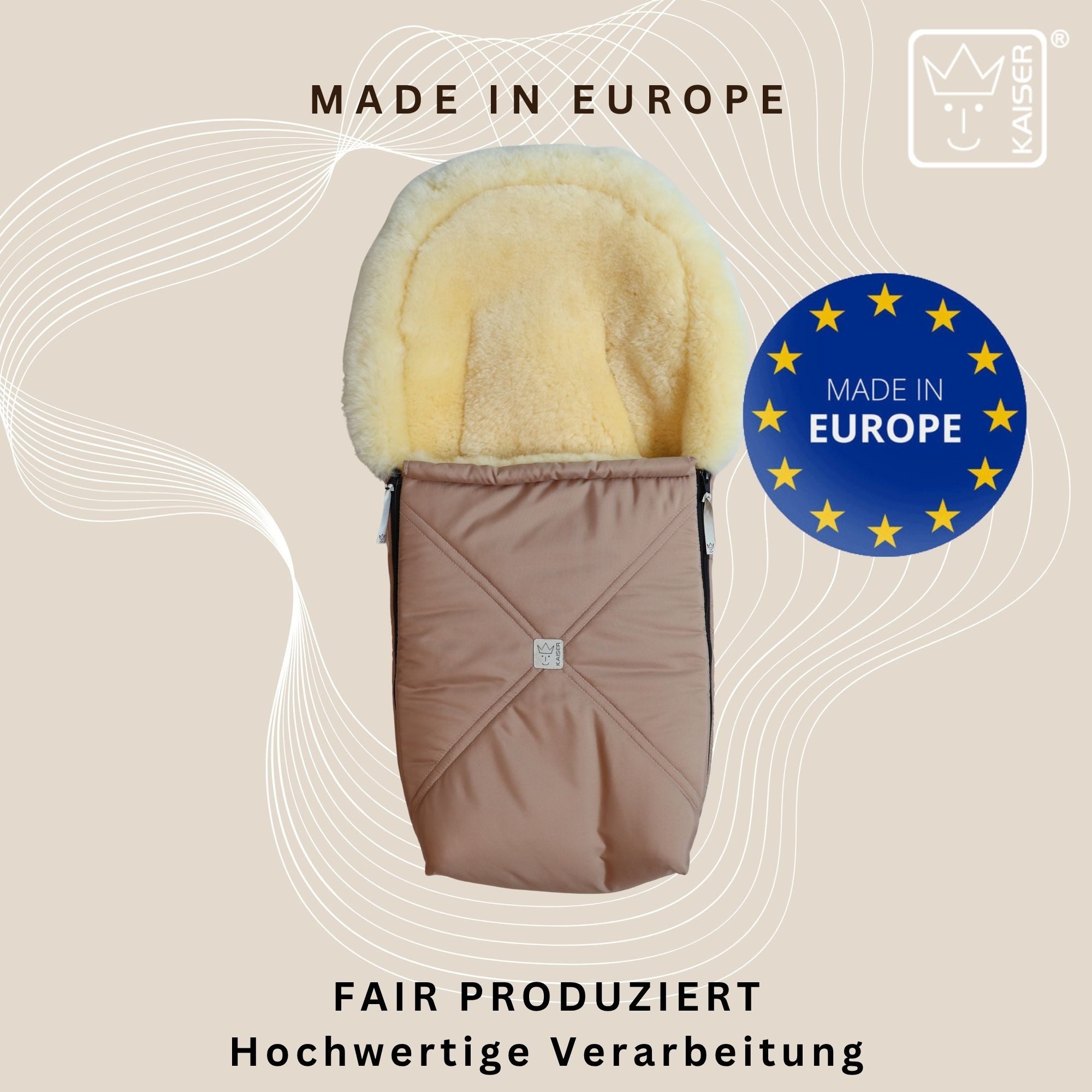 Kaiser Fußsack Emmy Lammfell Babyschalen Fußsack