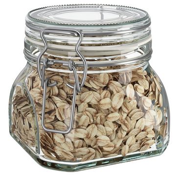 Wellgro Vorratsglas Einmachglas mit Bügelverschluss - 550 ml, (6-tlg)