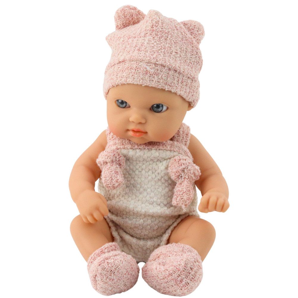 LEAN TOYS Babypuppe Puppenbaby Spielpuppe Rollenspielpuppe (Spar-Set, 1-tlg., 18 cm beweglich), bewegliche Gliedmaßen, abnehmbare Kleidung, 18 cm