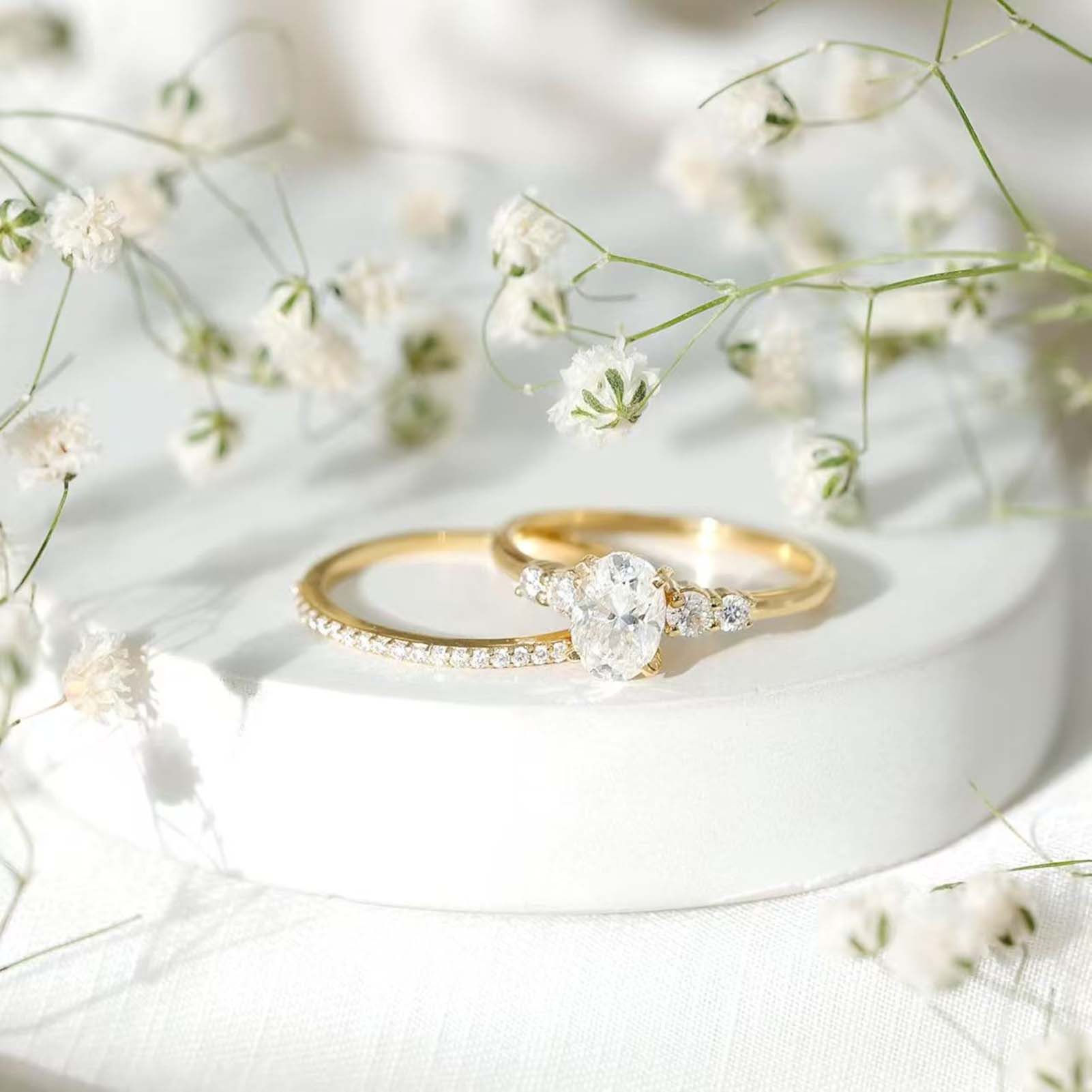 Jumpeak Diamantring 1.5ct D Vs1 2ex,lab grown diamant ring,verlobungsring,gold 585 ring, Eheringe,Liebes Geschenk für Sie,geschenk ideen für frau,14K Gold