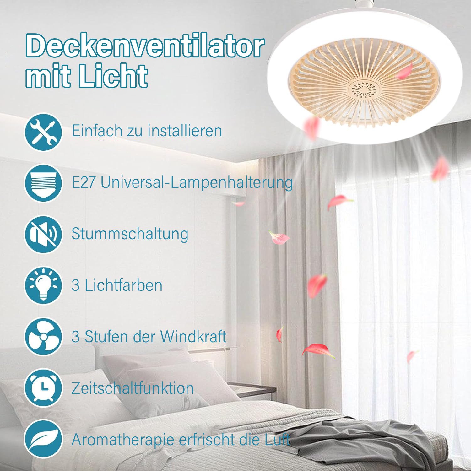 ZEUOPQ Deckenventilator Deckenventilator 2 in 1 günstig online kaufen