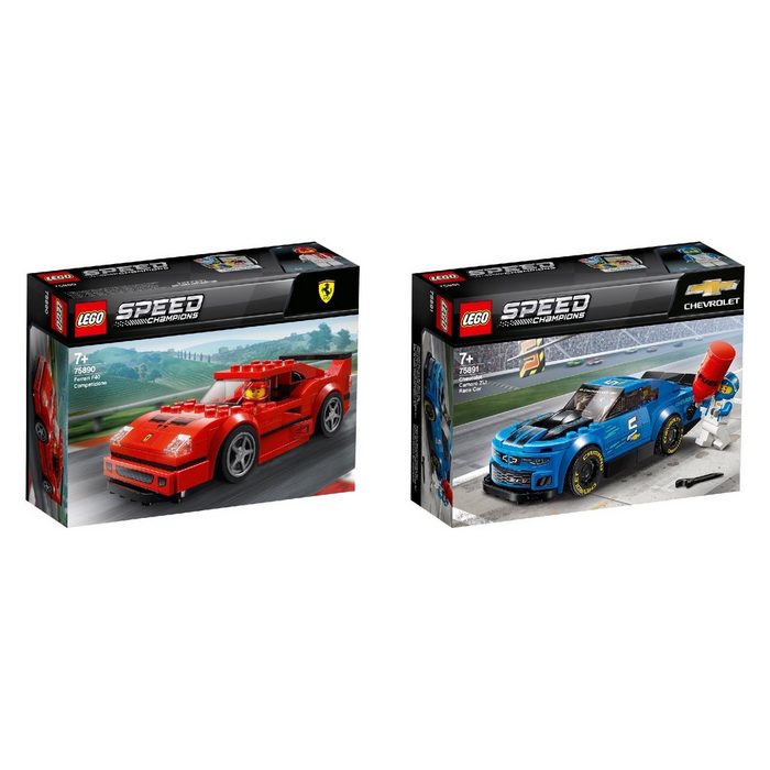 LEGO® Konstruktions-Spielset Speed Champions 2er Set: 75890 Ferrari F40 Competi