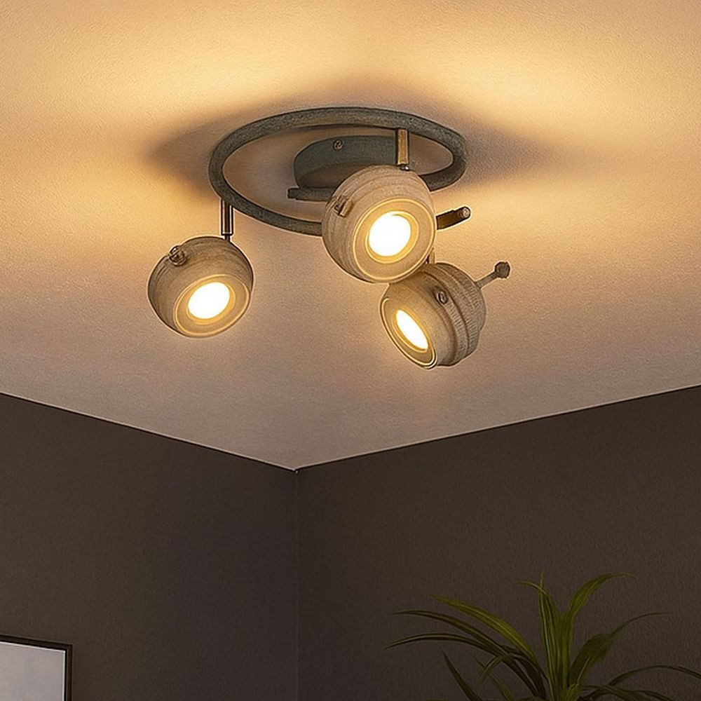 GLOBO LIGHTING LED Deckenleuchte, Leuchtmittel inklusive, Warmweiß, Deckenlampe Spotlampe Deckenstrahler beweglich LED Wohnzimmerlampe