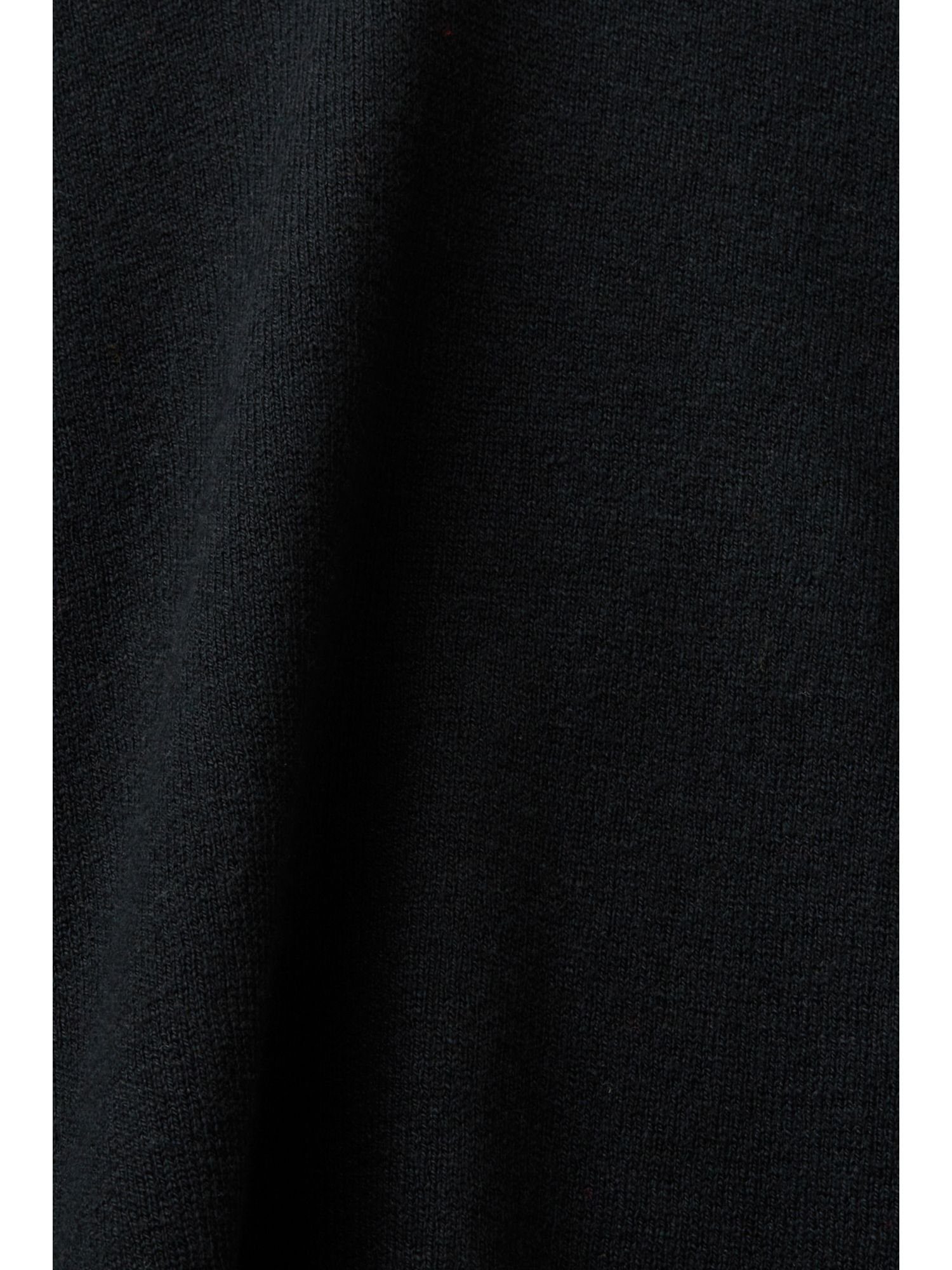 mit Esprit Pullover V-Ausschnitt Rundhalspullover BLACK