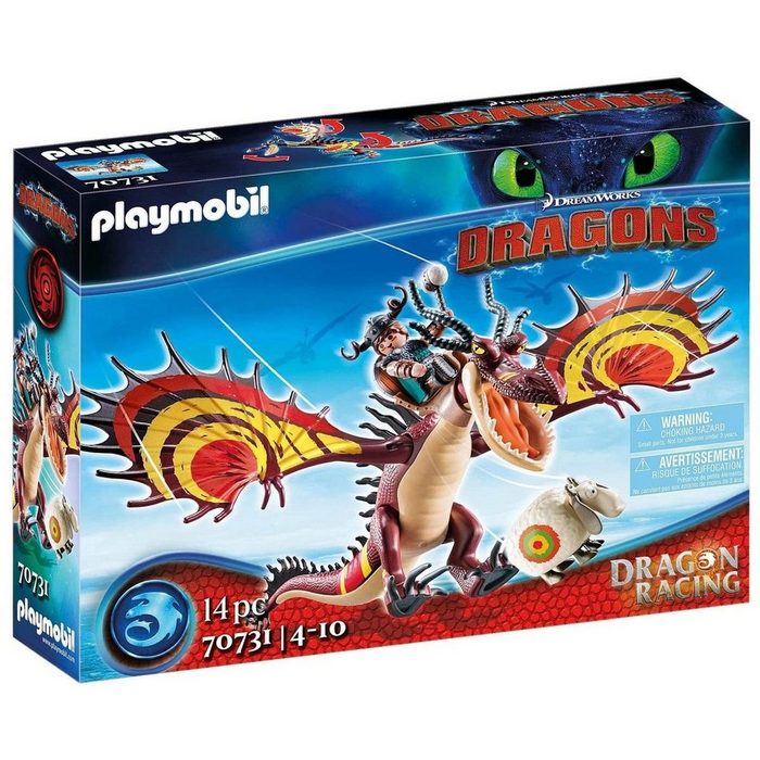 Playmobil® Spielwelt PLAYMOBIL® 70731 - DreamWorks Dragons - Dragon Racing - Rotzbakke und Hakenzahn