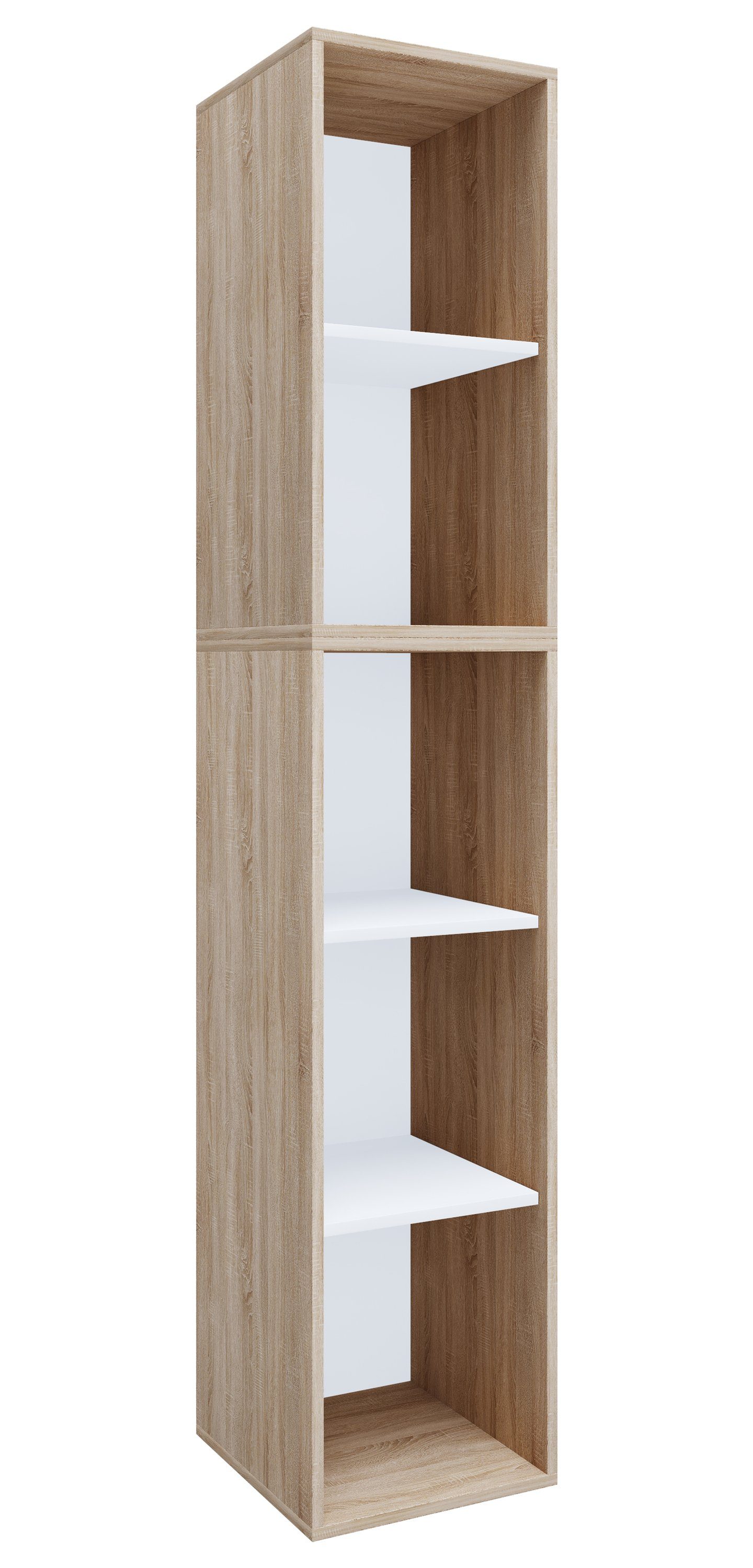 VCM Aktenregal Holz Büro Ordner Bücher 1-tlg. 5f, Regal l Aktenregal Lona Sonoma-Eiche