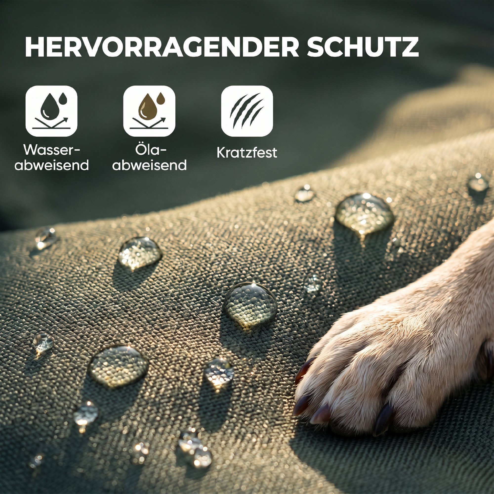 PawHut Hundematte Hundebett Wasserdicht mit rutschfester Unterseite faltbar Waschbar, Oxford-Gewebe, für mittelgroße & große Hunde und Katzen, Oxford-Gewebe – Bild 4 von 5